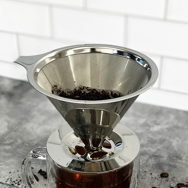 Stainless Steel Reusable Filter & Coffee Dripper 1-4 Cup